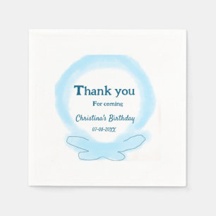 Blumenkranz Wasserfarbe Dankeschön für das Kommen Serviette