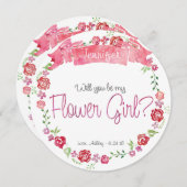 Blumenkranz wird meine BlumenGirl-Karte sein Einladung (Vorne/Hinten)