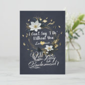 Blumenkranz wird meine Hochzeit mit meiner Brautju Einladung (Stehend Vorderseite)