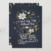 Blumenkranz wird meine Hochzeit mit meiner Brautju Einladung (Vorne/Hinten)