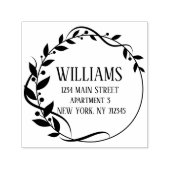 Blumenkränzrahmen botanische Rücksendeadresse Permastempel (Design)