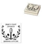 Blumenkraut Bäckerei Whisk & Cupcake Briefmarke Gummistempel (Stempel)