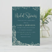 Blumenkraut-Brautparty Einladung (Stehend Vorderseite)