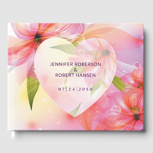 Blumenkraut-Dewdropings Hochzeit Gästebuch (Vorderseite)