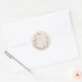 Blumenkraut Girly Envelope Dekorieren Runder Aufkleber (Umschlag)
