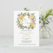 Blumenkraut Hochzeit Probe Dinner Einladung (Stehend Vorderseite)