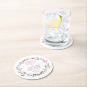 Blumenkraut-Hochzeit Runder Pappuntersetzer (Vor Ort)