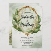 Blumenkraut Hochzeiten Lilien des Tals Einladung (Vorne/Hinten)