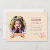 Blumenkraut-Kindergeburtstag-Foto Einladung (Vorderseite)