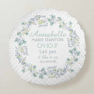 Blumenkraut-Kinderzimmer Keepake Rundes Kissen