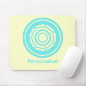 Blumenkraut-Mousepad, Türkis Mousepad (Mit Mouse)