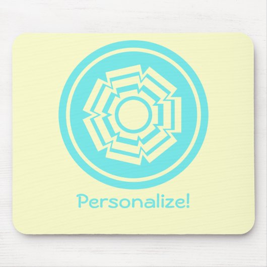 Blumenkraut-Mousepad, Türkis Mousepad (Vorne)