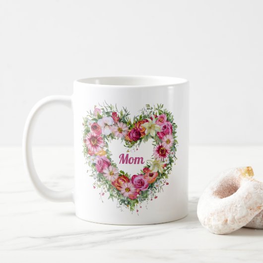 Blumenkraut Personalisiert Kaffeetasse (Mit Donut)