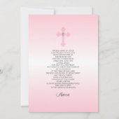 Blumenkraut Rosa Erster Heiliger Kommune GIRL Einladung (Rückseite)