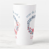 Blumenkraut, Rot, Weiß und Blau Milchtasse (Vorderseite)