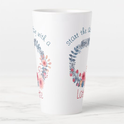 Blumenkraut, Rot, Weiß und Blau Milchtasse (Vorderseite)