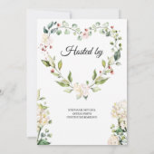 Blumenkraut, weißes Rosenbaby Einladung (Rückseite)