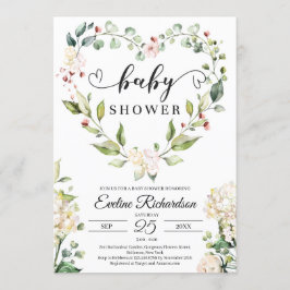 Blumenkraut, weißes Rosenbaby Einladung