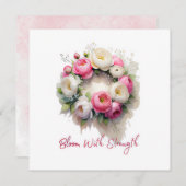 Blumenkraut zum Geburtstag Einladung (Vorne/Hinten)