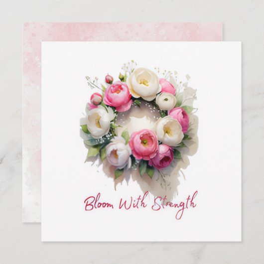 Blumenkraut zum Geburtstag Einladung (Vorne/Hinten)