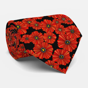 Blumenkrawatte der roten Mohnblume Krawatte