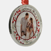 Blumenkreath Custom-Foto Ornament Aus Glas (Rechts)