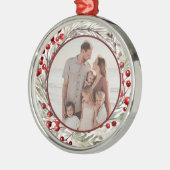 Blumenkreath Custom-Foto Ornament Aus Glas (Links)