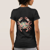 Blumenkrebs Art Coastal Design T-Shirt (Rückseite)