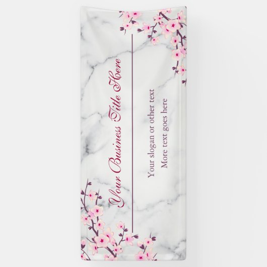 Blumenkrebs Blossom Graue Marmorindustrie Banner (Vertikal)