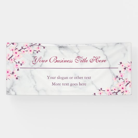 Blumenkrebs Blossom Graue Marmorindustrie Banner (Horizontal)