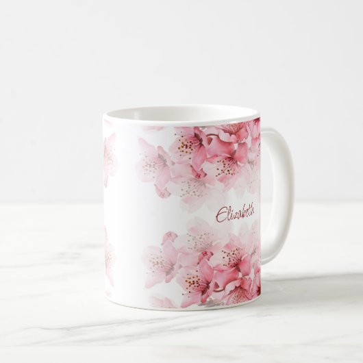 Blumenkrebs Blossom Monogramm-Tasse Kaffeetasse (VorderseiteRechts)