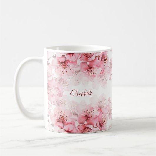 Blumenkrebs Blossom Monogramm-Tasse Kaffeetasse (Links)