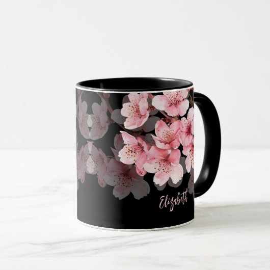 Blumenkrebs Blossom Monogramm-Tasse Tasse (VorderseiteRechts)