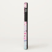 Blumenkrebs Blossom Pink Blue Monogram Case-Mate iPhone Hülle (Hinten/Links)