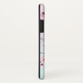 Blumenkrebs Blossom Pink Blue Monogram Case-Mate iPhone Hülle (Hinten/Rechts)