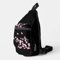 Blumenkrebs Blossom Schwarz-Pink-Monogramm