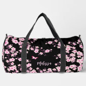 Blumenkrebs Blossom Schwarz-Pink-Monogramm Duffle Bag (Vorderseite)