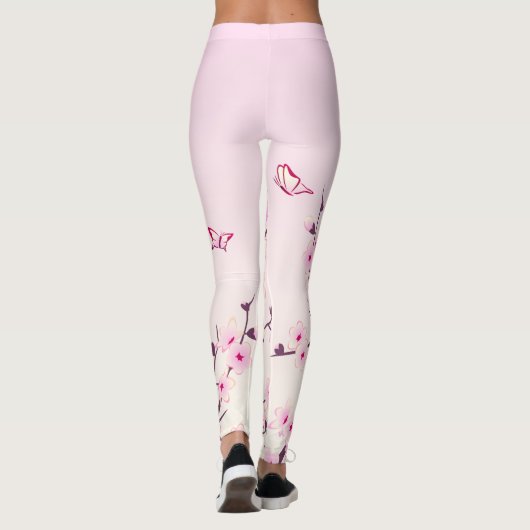 Blumenkrebs Blüten Rosa Girl Leggings (Rückseite)