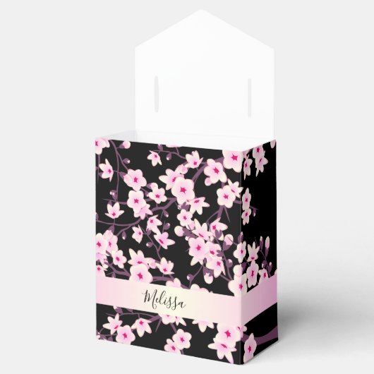 Blumenkrebs Blüten Rosa Schwarz Geschenkschachtel (Geöffnet)