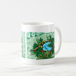 Blumenkrebs in Holly Kaffeetasse