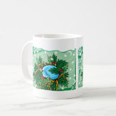 Blumenkrebs in Holly Kaffeetasse (Vorderseite Links)