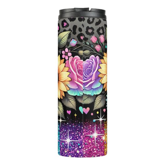 Blumenkrebs-Sublimierung Wrapper-Design | Tumbler Thermosbecher (Rückseite)