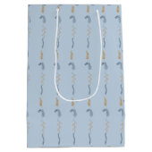 Blumenkreide in Babyblau Mittlere Geschenktüte (Rückseite)