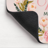 Blumenkreide in der Frühlingswasserfarbe Monogramm Mousepad (Ecke)
