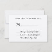 Blumenkreide und Bannerkarte Inspirierte UAWG RSVP Karte (Rückseite)