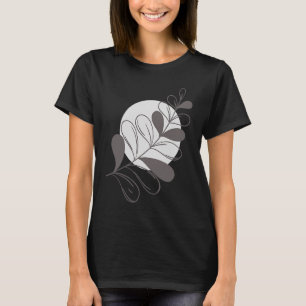 Blumenkreis mit Abstrakter Outfit-Abbildung T-Shirt