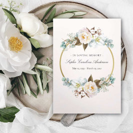 Blumenkreislauf: Lebensfeier Dreifach Gefaltete Einladung