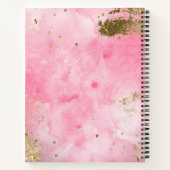 Blumenkreuz auf rosa Farbe Notizblock (Rückseite)