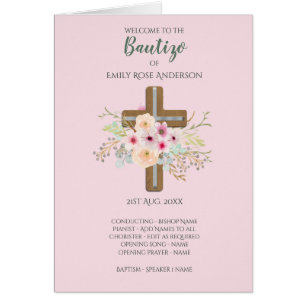 Blumenkreuz BAUTIZO Bautismo Taufprogramm
