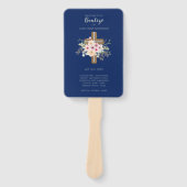 Blumenkreuz BAUTIZO Bautismo Taufprogramm Fächer (Vorderseite)